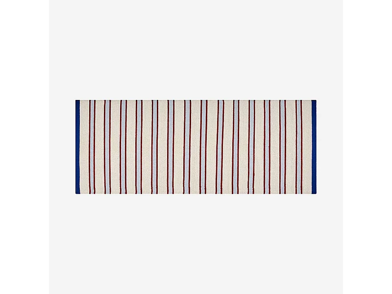 Habitat - Tapis tissé plat en coton - 75 x 180 cm - Bleu ciel - Design by Floriane Jacques - Ceylan