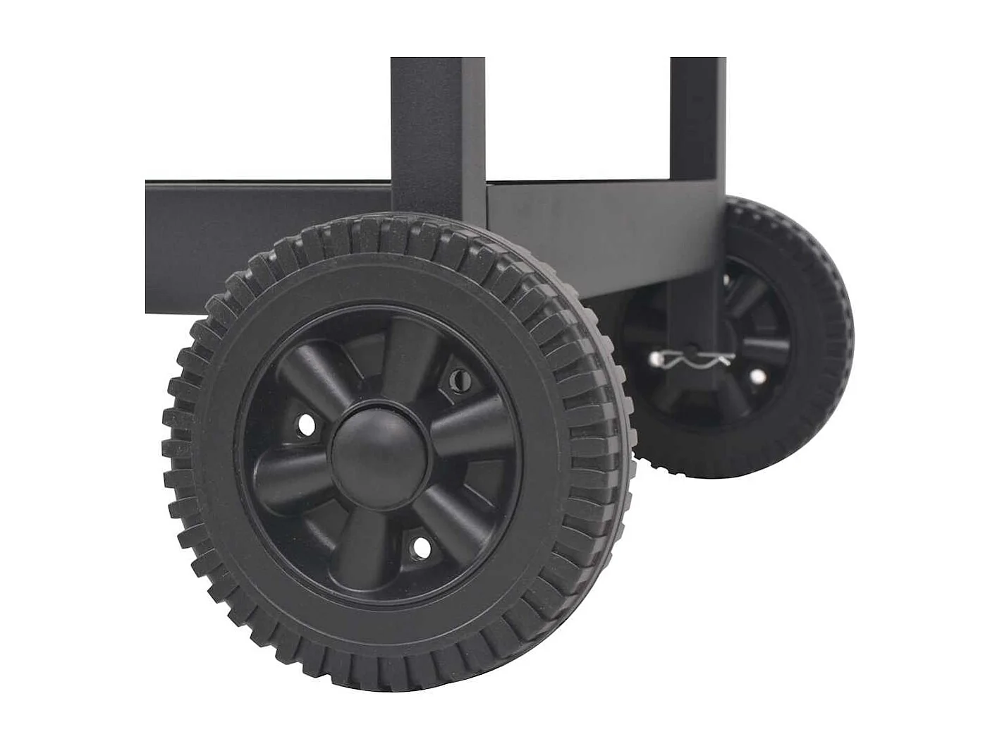 Barbecue au charbon de bois avec étagère inférieure Noir