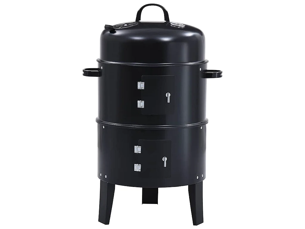 Houtskoolroker barbecue-grill 3-in-1 40x80 cm