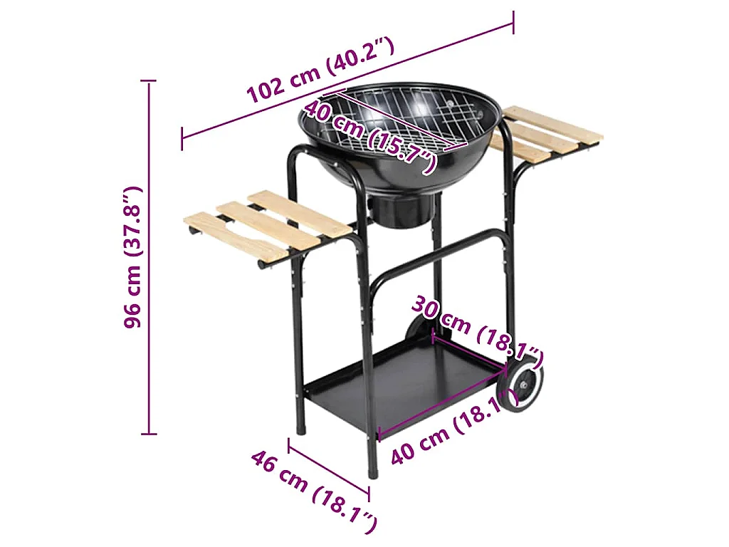 Barbecue au charbon de bois Hawai