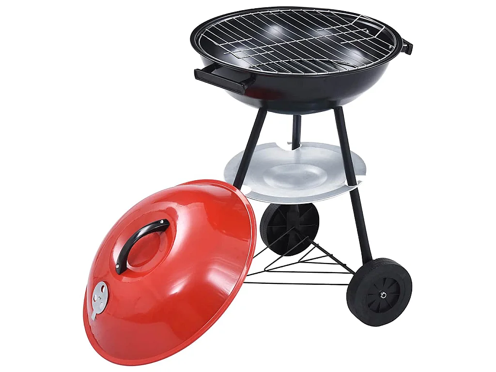 Kogelbarbecue houtskool met wieltjes XXL 44 cm
