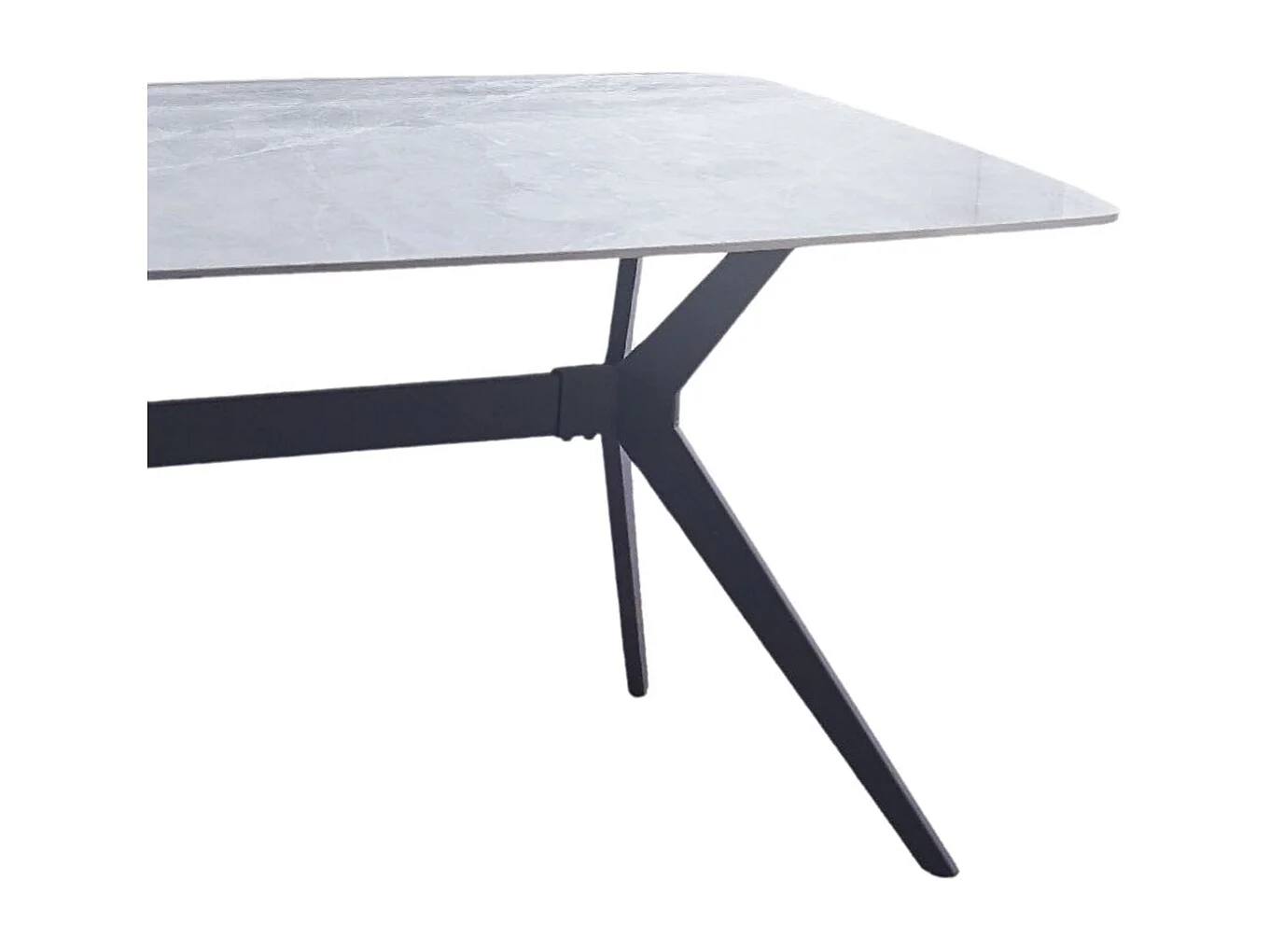 Mesa de comedor Calista fija negro 76x160x90 cm