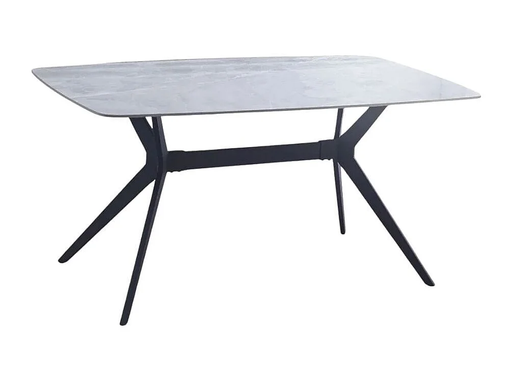 Mesa de comedor Calista fija negro 76x160x90 cm