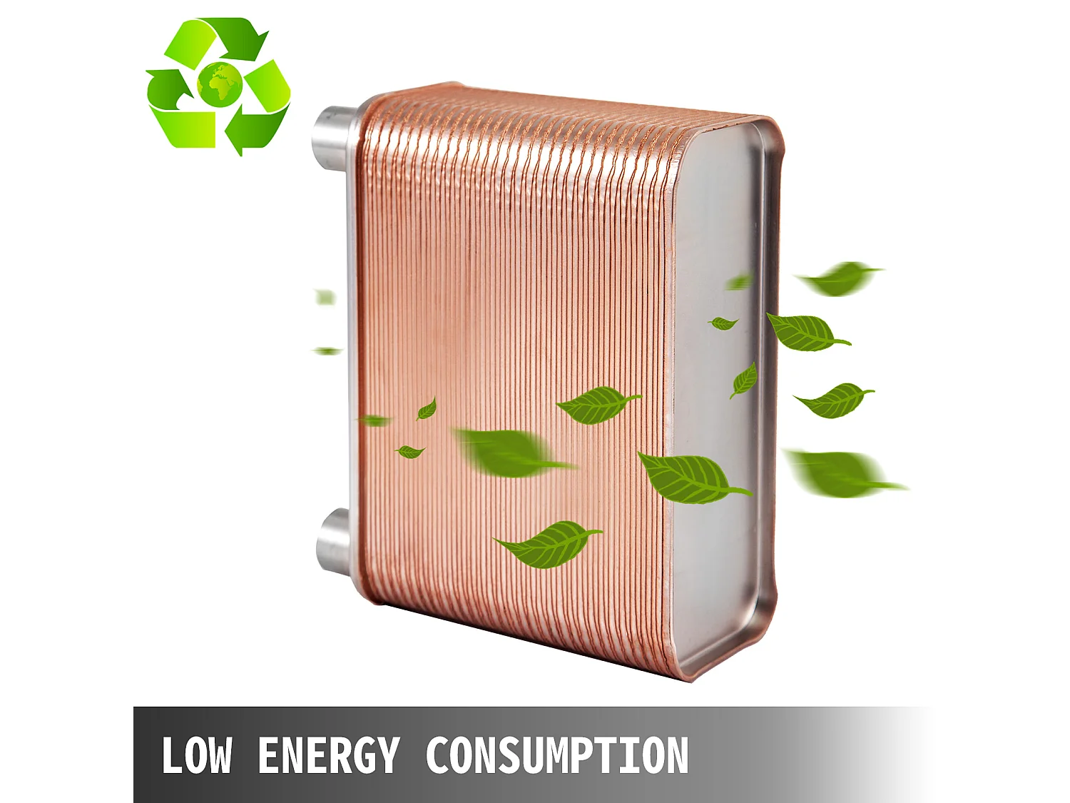 Platenwarmtewisselaar SucceBuy 60, Poorten 2.54/5.08cm BSP FPT, RVS 316L, Gesoldeerde Plaat voor Hydronische Verwarming