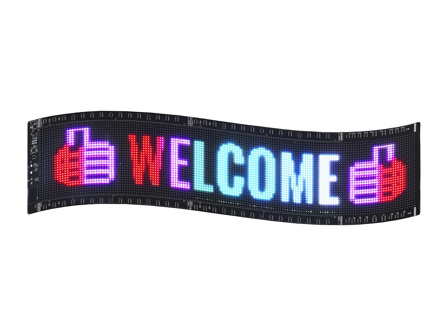 Plaque Publicitaire, SucceBuy Panneau LED Programmable 83.5 × 20 cm, Écran Défilant Polychrome P5