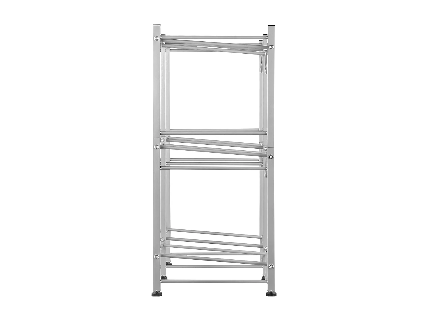 Portabottiglie d'Acqua SucceBuy, 3 Livelli, Supporto per Bottiglie in Doppia Riga per 6 Bottiglie, Argento