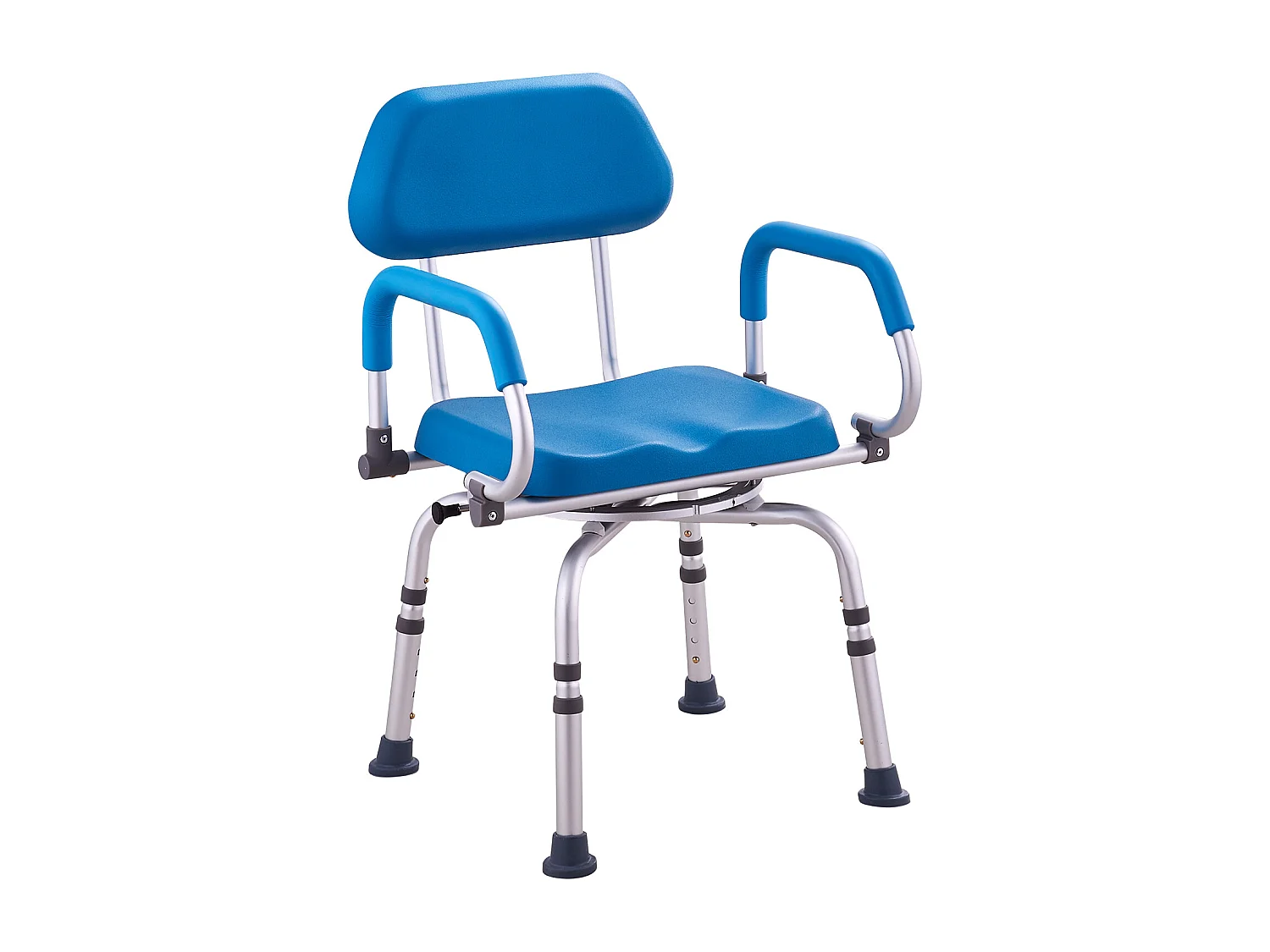 Duschhocker, SucceBuy Drehbarer Duschstuhl 360° mit Dreharmen und Gepolstertem Sitz, 135 kg