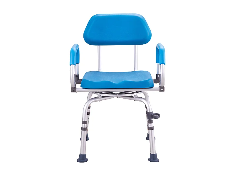 Sedile da Doccia, SucceBuy Sedia da Doccia Girevole a 360° con Braccioli Girevoli e Seduta Imbottita, 135 kg