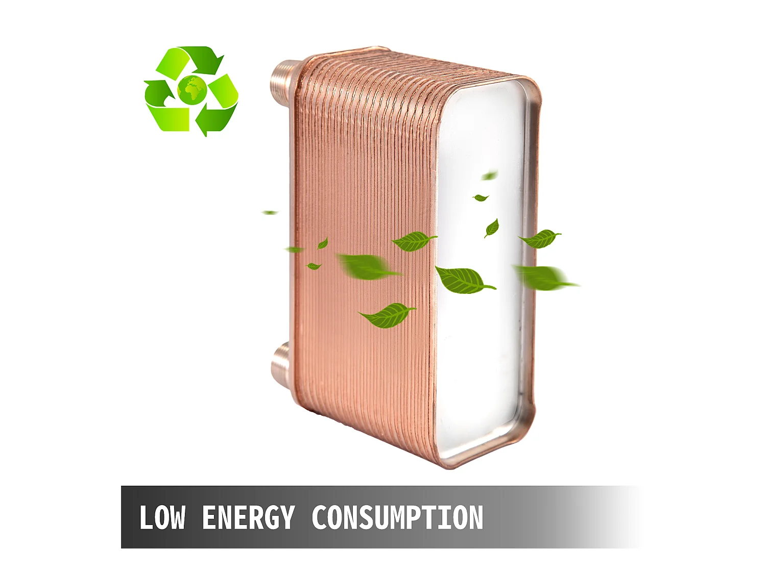 Échangeur de Chaleur Brasé SucceBuy, Échangeur de Chaleur Brasé à 40 Plaques en Acier Inoxydable 316L, Refroidisseur à Plaques pour Chauffage Hydronique