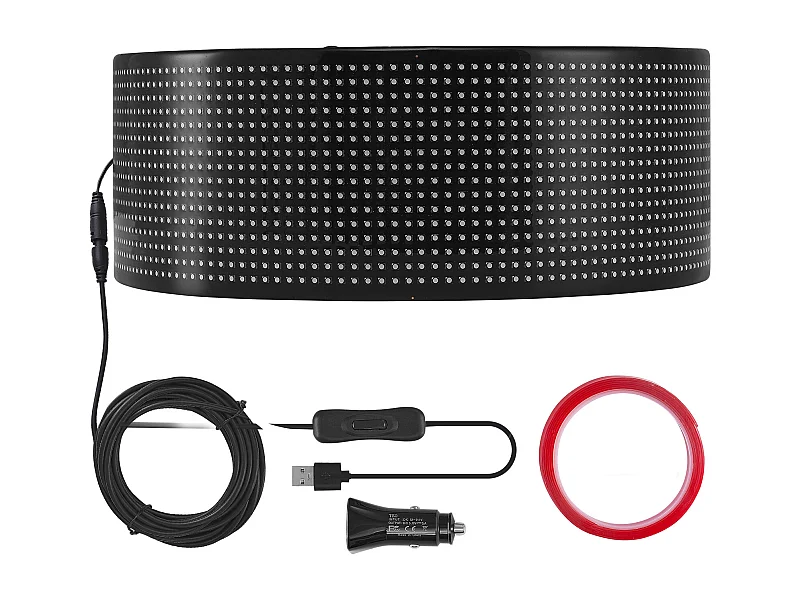 Tablica Reklamowa, SucceBuy Panel LED Programowalny 68 × 12 cm, Ekran Przewijany Pełnokolorowy P6