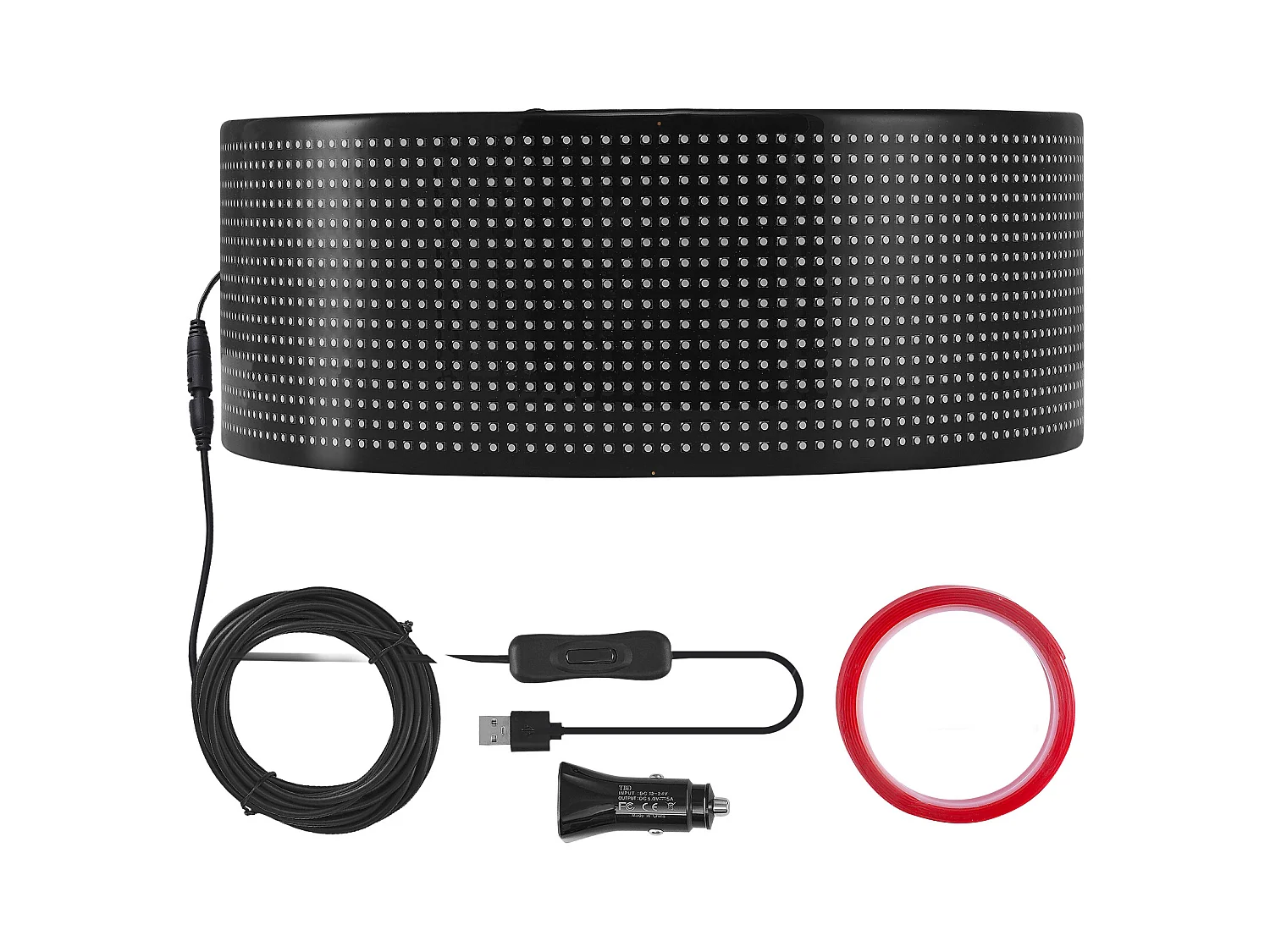 Plaque Publicitaire, SucceBuy Panneau LED Programmable 68 × 12 cm, Écran Défilant Polychrome P6