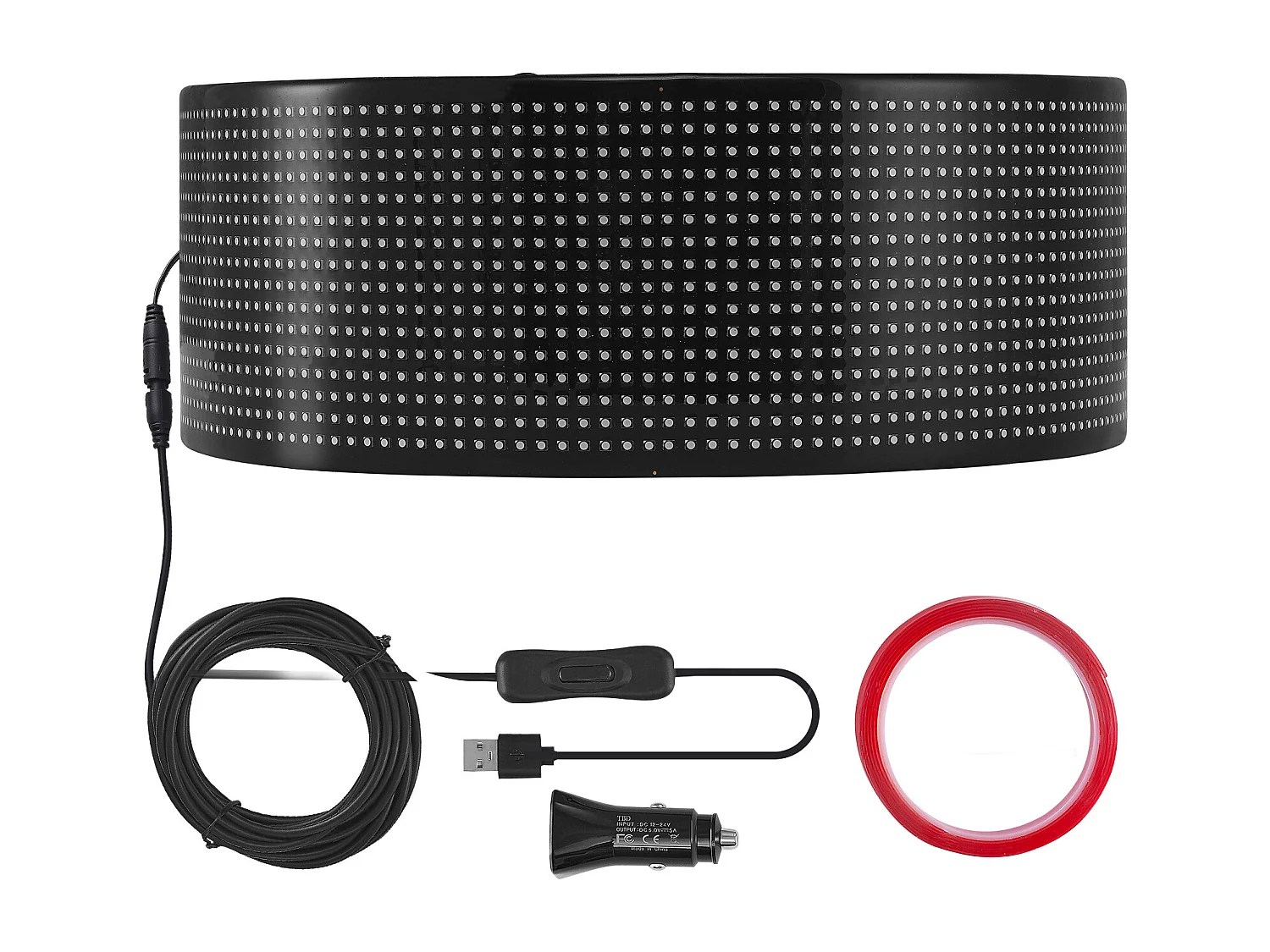 Plaque Publicitaire, SucceBuy Panneau LED Programmable 68 × 12 cm, Écran Défilant Polychrome P6