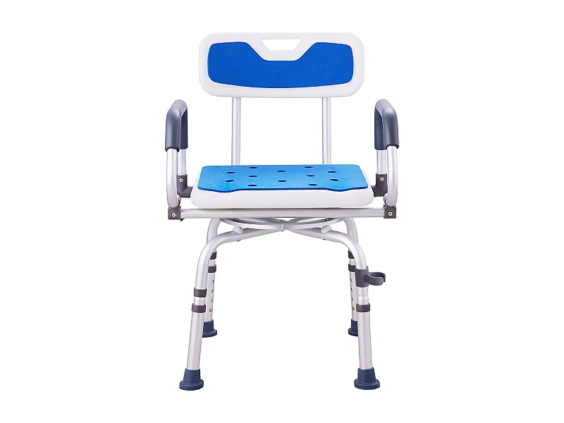 Siège de Douche, SucceBuy Chaise de Douche Pivotante à 360° avec Bras Pivotants, Capacité de 180 kg