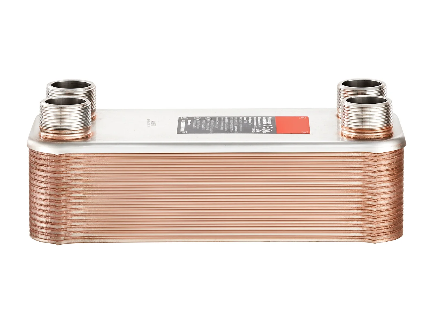 Échangeur de Chaleur SucceBuy à 30 Plaques 41-0.64 cm Ports MNPT 12.7cm x 30.5cm Brasé 316L Acier