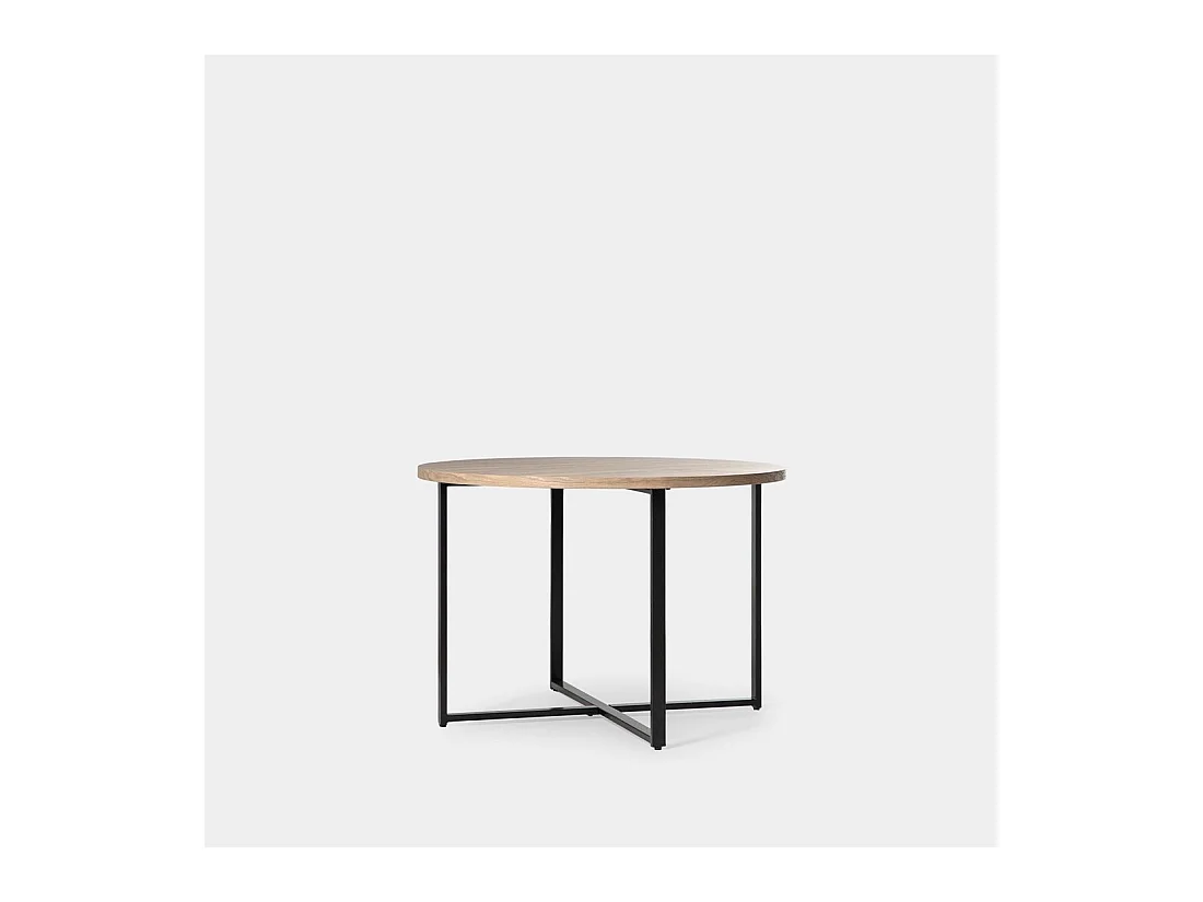 Table fixe en bois naturel 110x76 cm-Anton