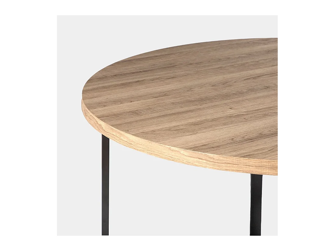 Table fixe en bois naturel 110x76 cm-Anton