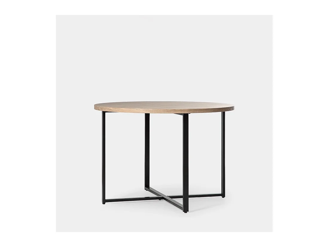 Table fixe en bois naturel 110x76 cm-Anton