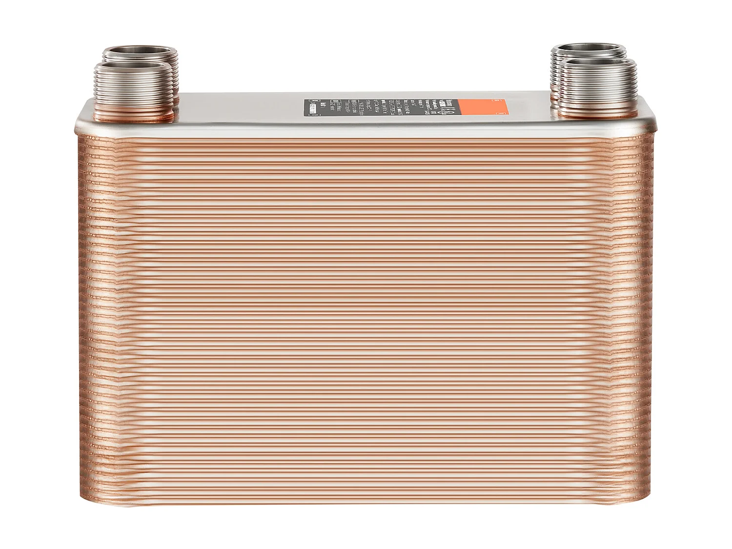 Échangeur de Chaleur SucceBuy à 80 Plaques 41-0.64 cm Ports MNPT 12.7cm x 30.5cm Brasé 316L Acier