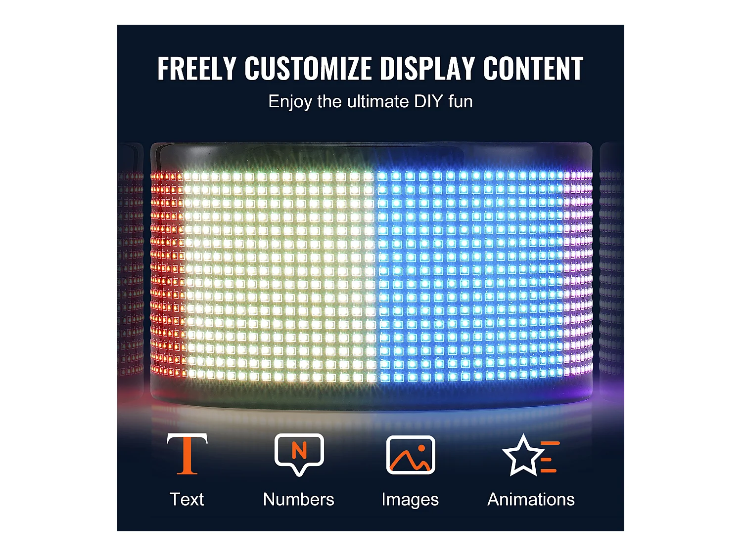 Plaque Publicitaire, SucceBuy Panneau LED Programmable, Panneau d'Affichage à Défilement Couleur P5 38 × 10 cm