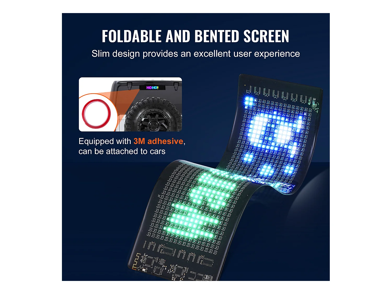 Plaque Publicitaire, SucceBuy Panneau LED Programmable, Panneau d'Affichage à Défilement Couleur P5 38 × 10 cm