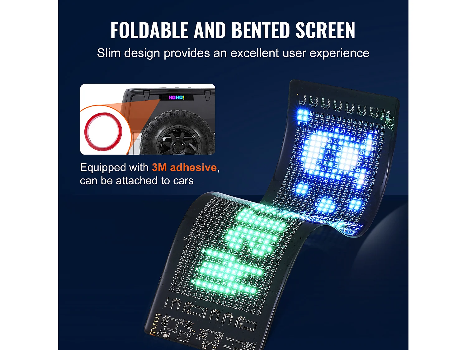 Plaque Publicitaire, SucceBuy Panneau LED Programmable, Panneau d'Affichage à Défilement Couleur P5 38 × 10 cm