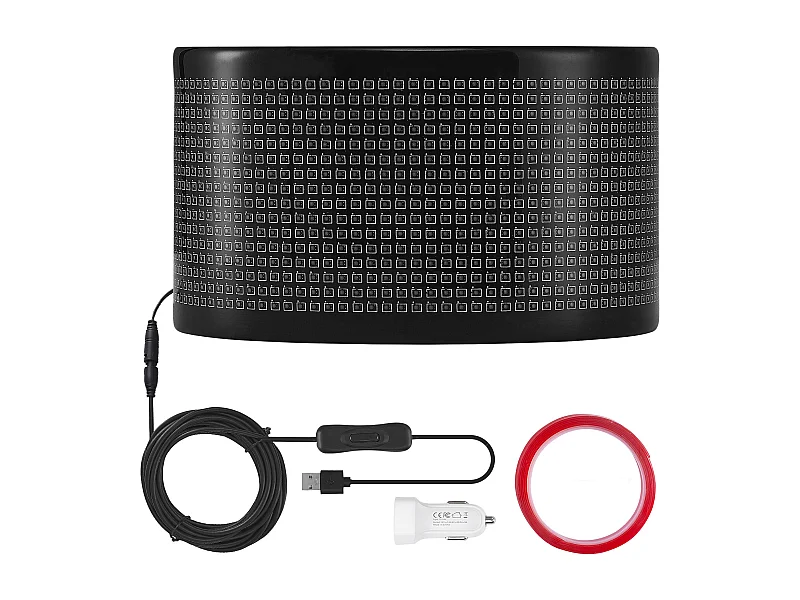 Plaque Publicitaire, SucceBuy Panneau LED Programmable, Panneau d'Affichage à Défilement Couleur P5 38 × 10 cm