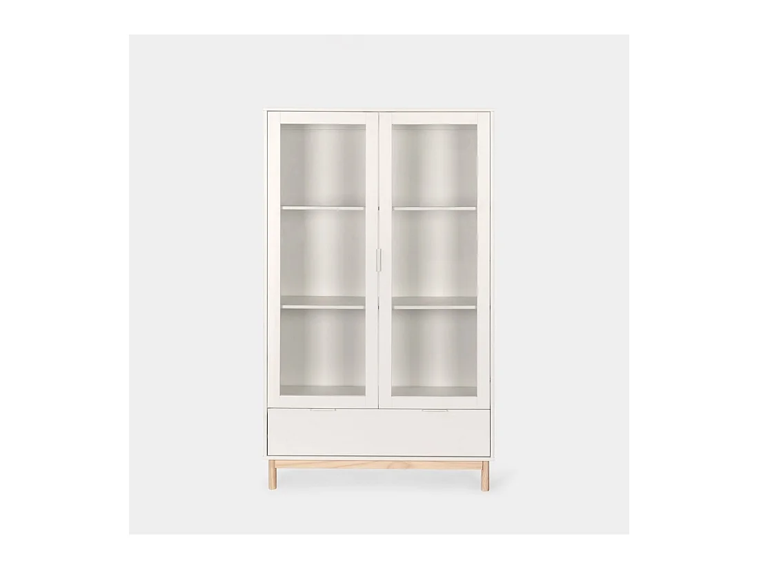 Vitrina doble de Lacado Blanco 170 x 100- Elian