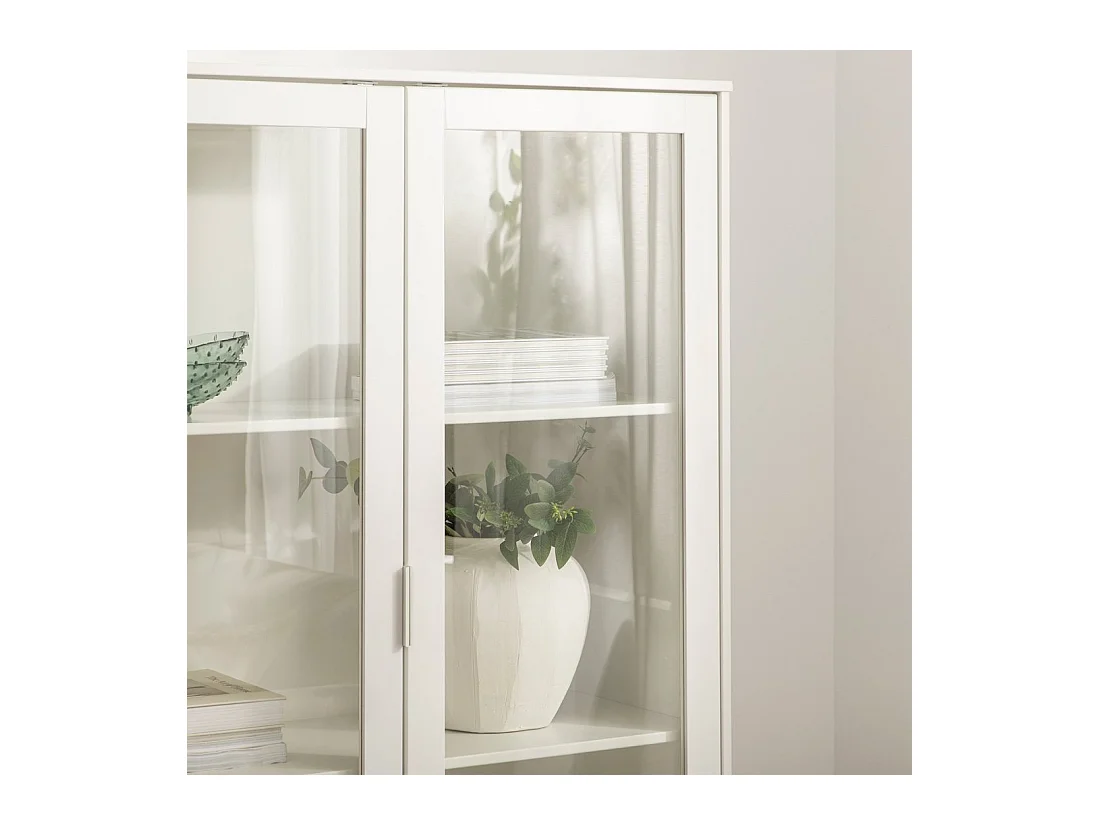 Vitrina doble de Lacado Blanco 170 x 100- Elian