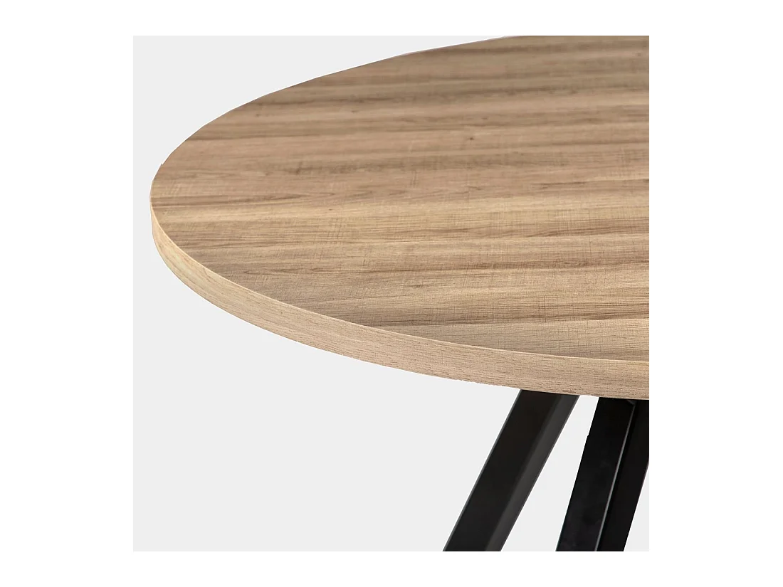 Table fixe en bois naturel 120x77 cm-Glenda