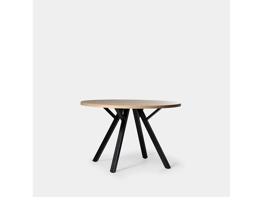 Table fixe en bois naturel 120x77 cm-Glenda