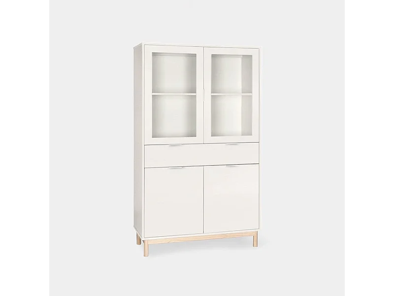 Vitrina doble de Lacado Blanco 170 x 95- Elian