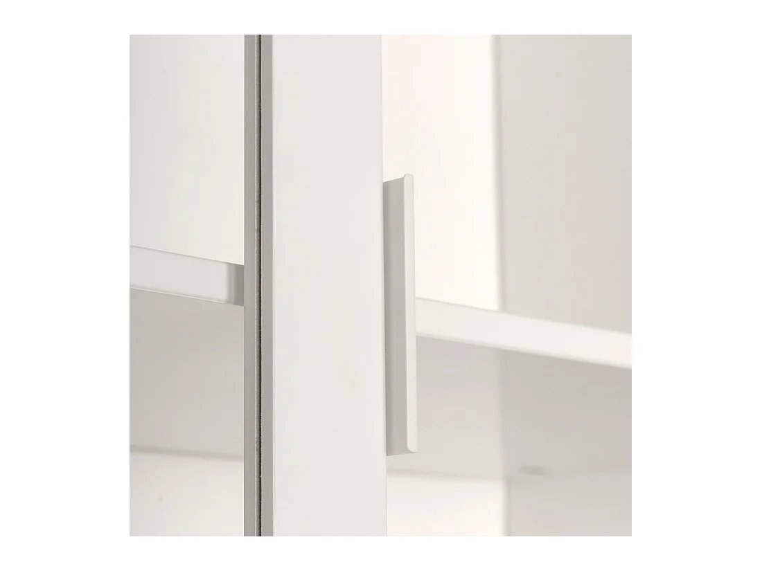 Vitrine double en laqué blanc 95x170 cm-Elian