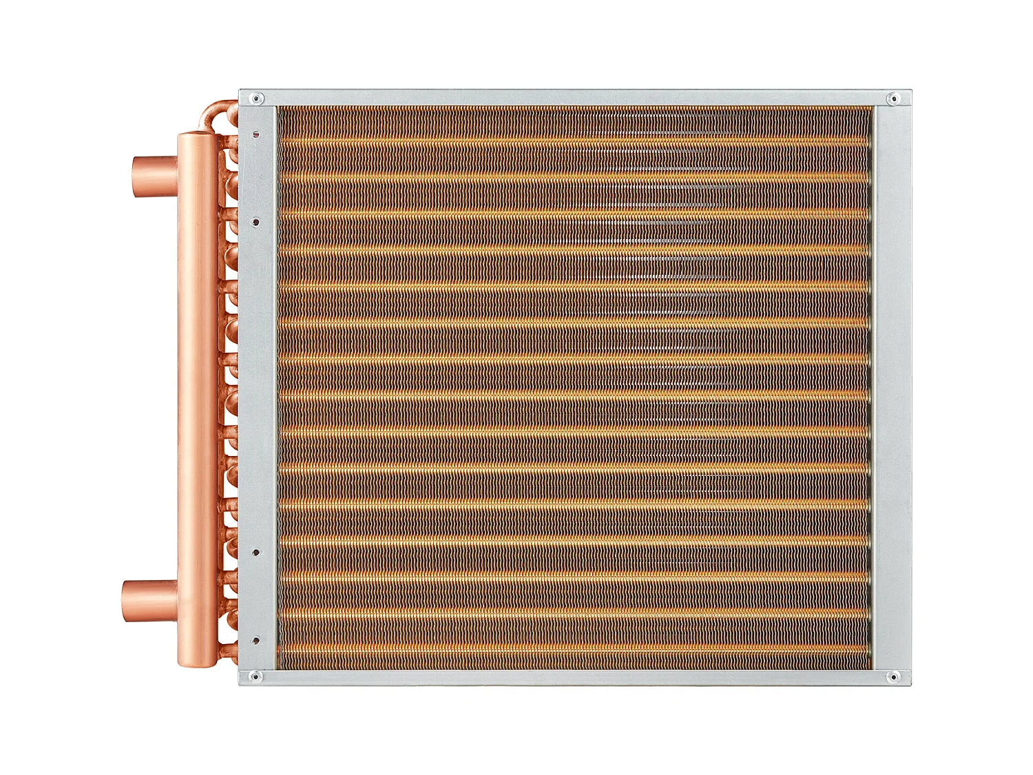 Échangeur de Chaleur Eau-Air SucceBuy 41cm x 41cm, 3 Rangées, Ports 7.6cm/20.3cm, 193 Ailettes