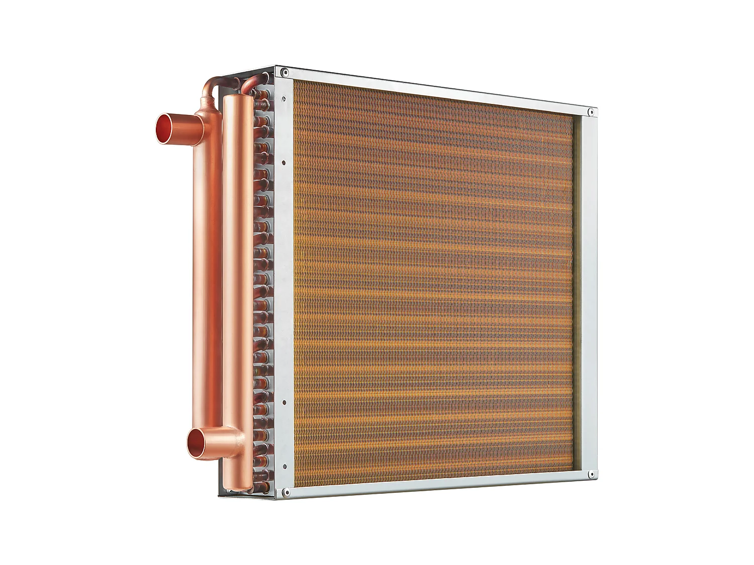 Échangeur de Chaleur Eau-Air SucceBuy 41cm x 41cm, 3 Rangées, Ports 7.6cm/20.3cm, 193 Ailettes