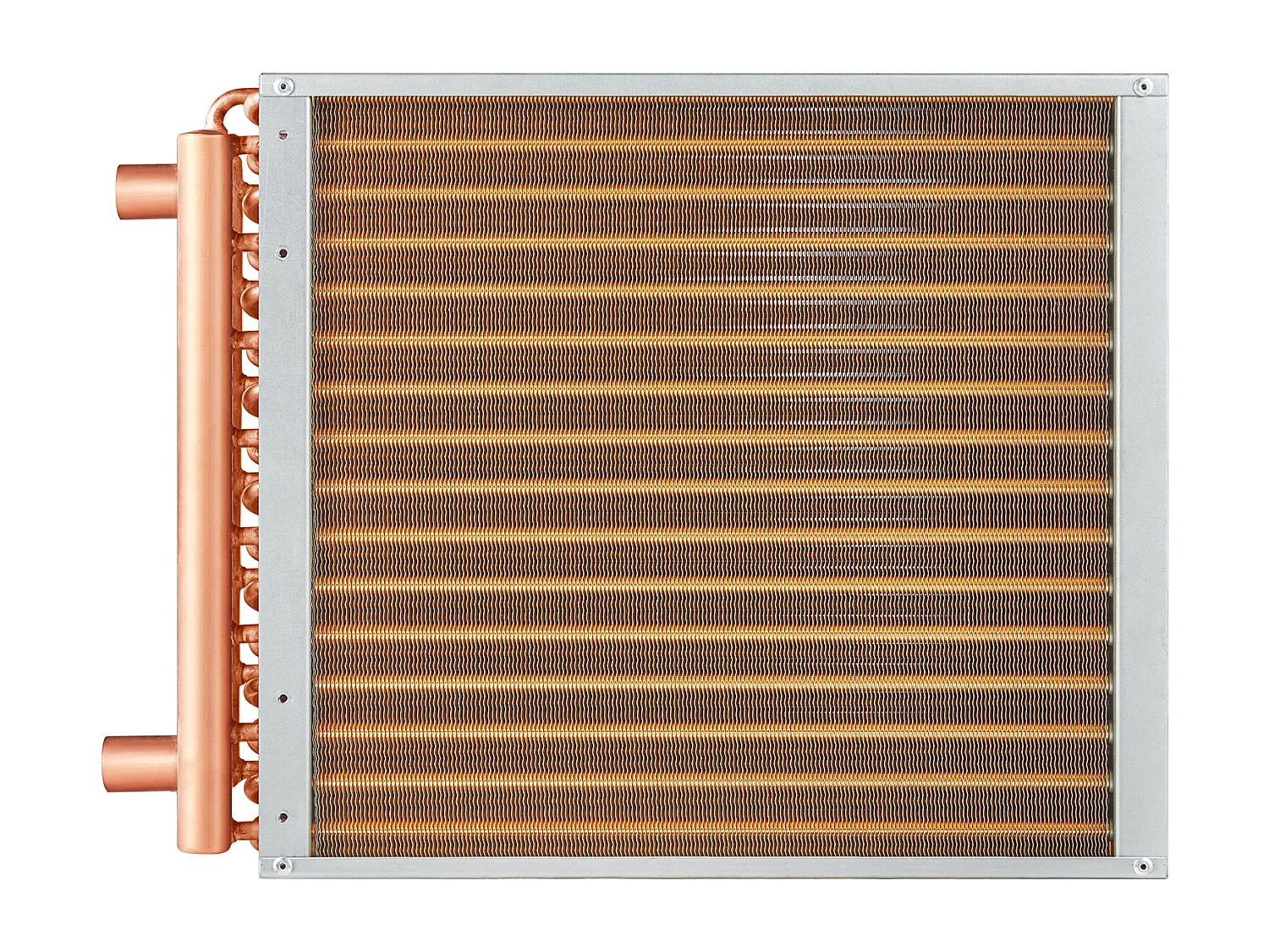 Échangeur de Chaleur Eau-Air SucceBuy 41cm x 41cm, 3 Rangées, Ports 7.6cm/20.3cm, 193 Ailettes