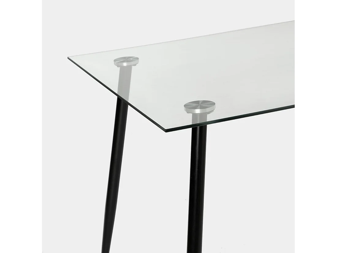 Mesa fija de Cristal Transparente 75 x 140- Tary