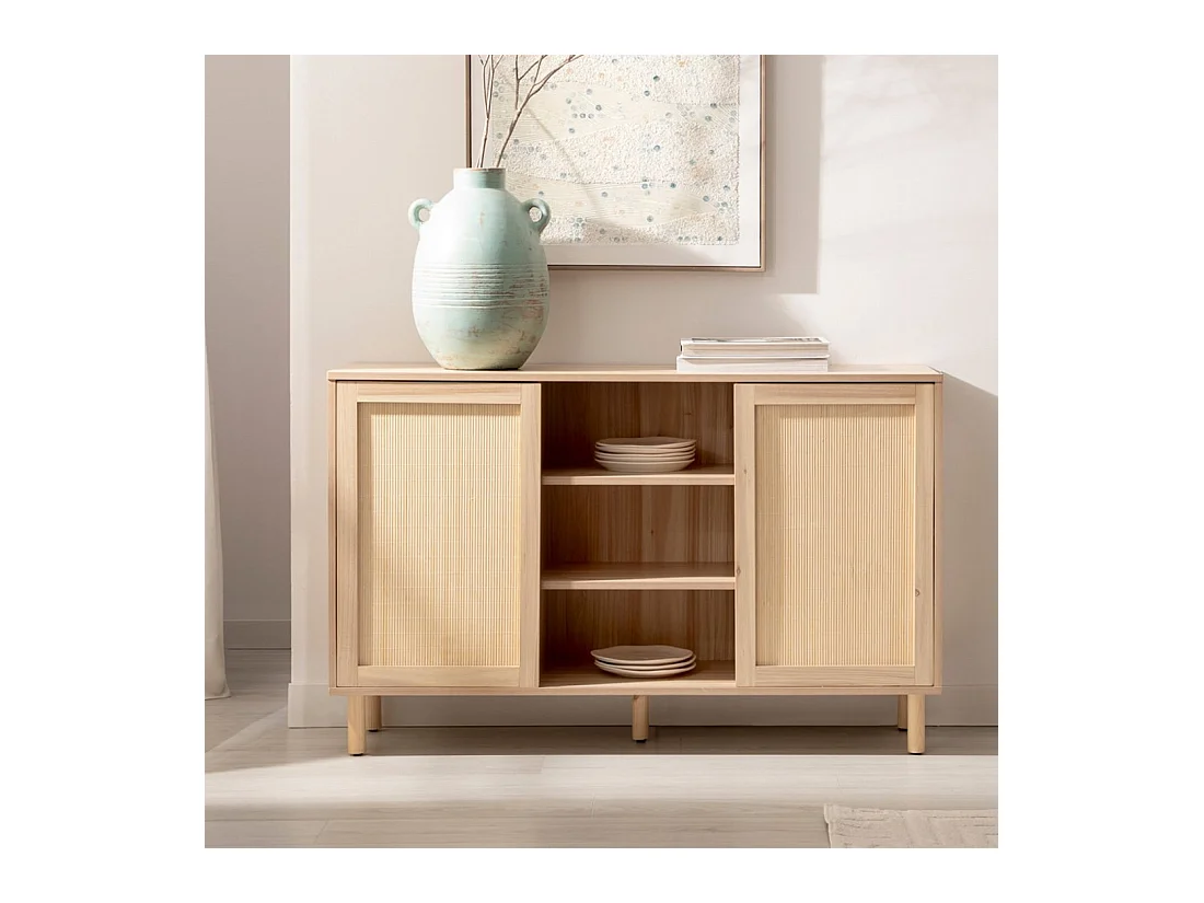 Buffet bas en bois naturel 120x76 cm-Timor