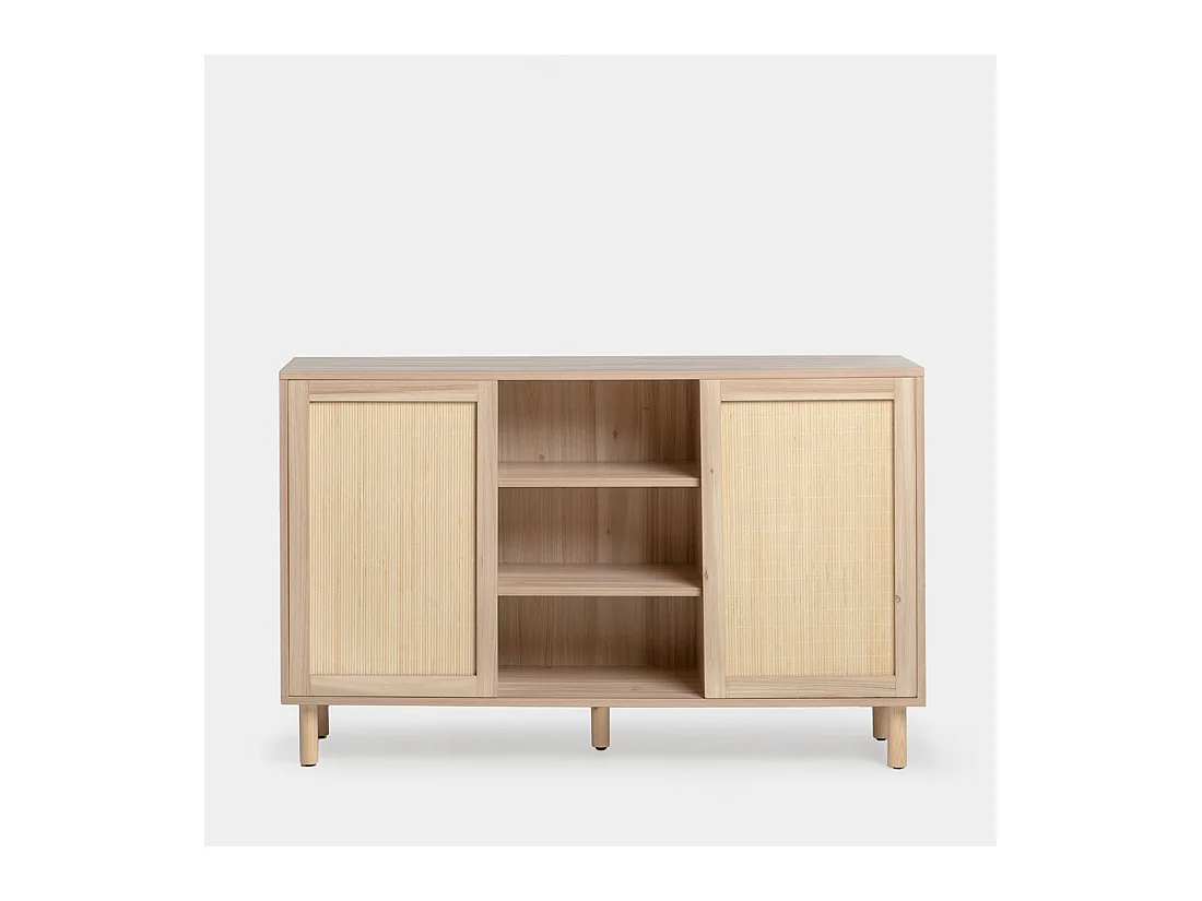 Buffet bas en bois naturel 120x76 cm-Timor