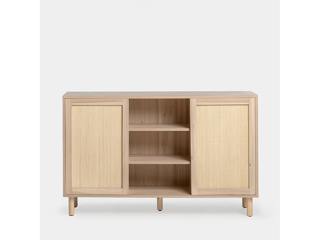 Buffet bas en bois naturel 120x76 cm-Timor