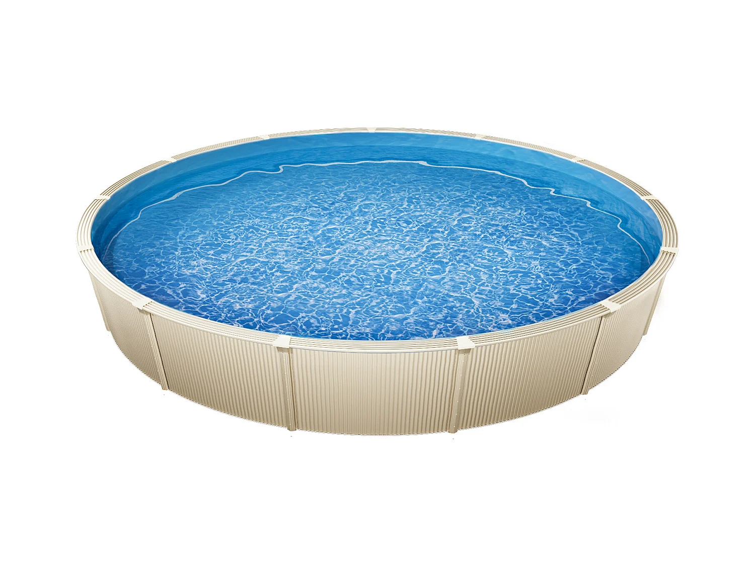 Revêtement de Piscine, SucceBuy Doublure de Piscine Ronde Unibead 350 × 120 cm Couleur Unie