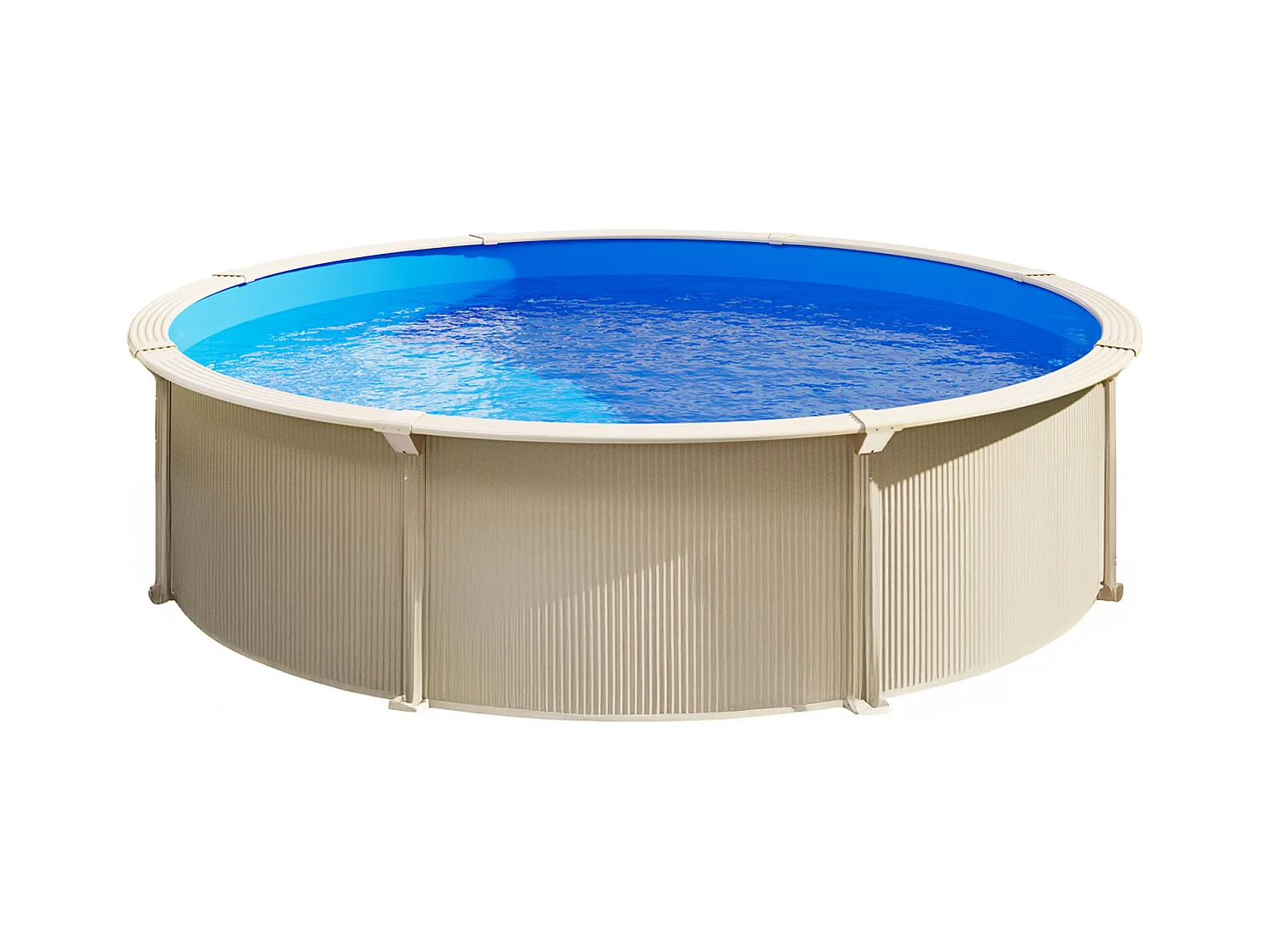 Revêtement de Piscine, SucceBuy Doublure de Piscine Ronde Unibead 350 × 120 cm Couleur Unie