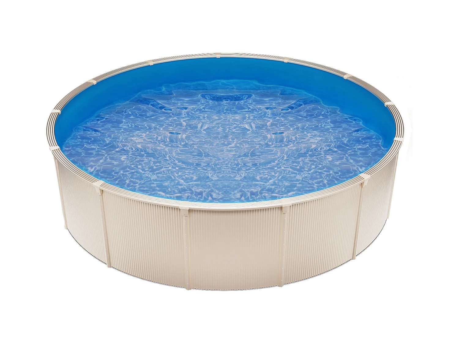 Revêtement de Piscine, SucceBuy Doublure de Piscine Ronde Unibead 350 × 120 cm Couleur Unie