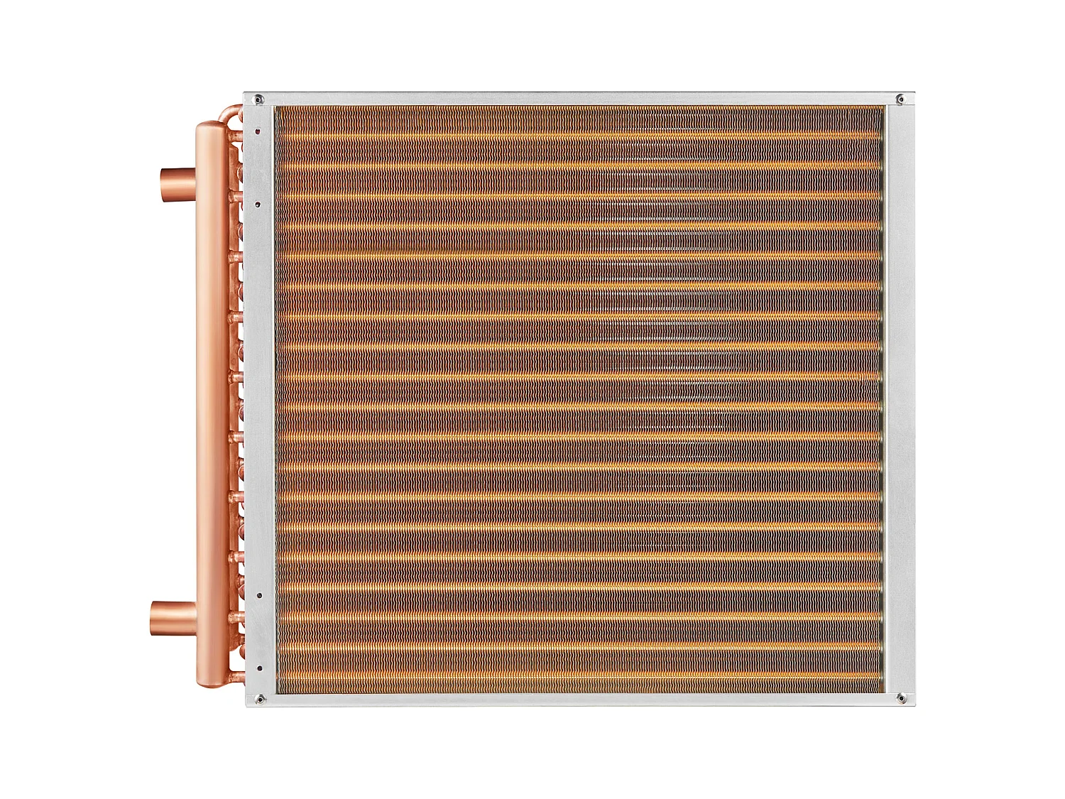 Échangeur de Chaleur Eau-Air SucceBuy 51cm x 51cm, 3 Rangées, Ports 7.6cm/20.3cm, 242 Ailettes