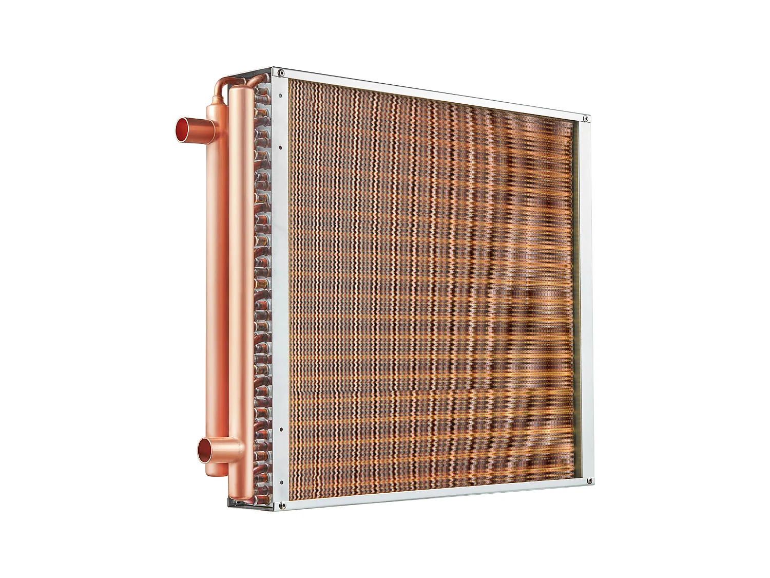 Échangeur de Chaleur Eau-Air SucceBuy 51cm x 51cm, 3 Rangées, Ports 7.6cm/20.3cm, 242 Ailettes