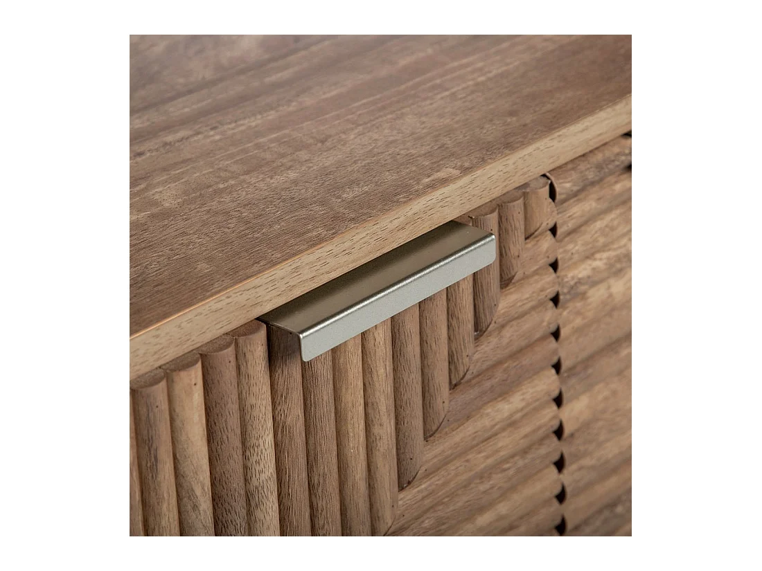 Buffet bas en bois naturel 140x77 cm-Doren