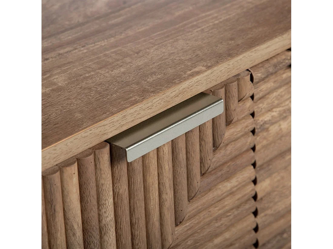 Buffet bas en bois naturel 140x77 cm-Doren