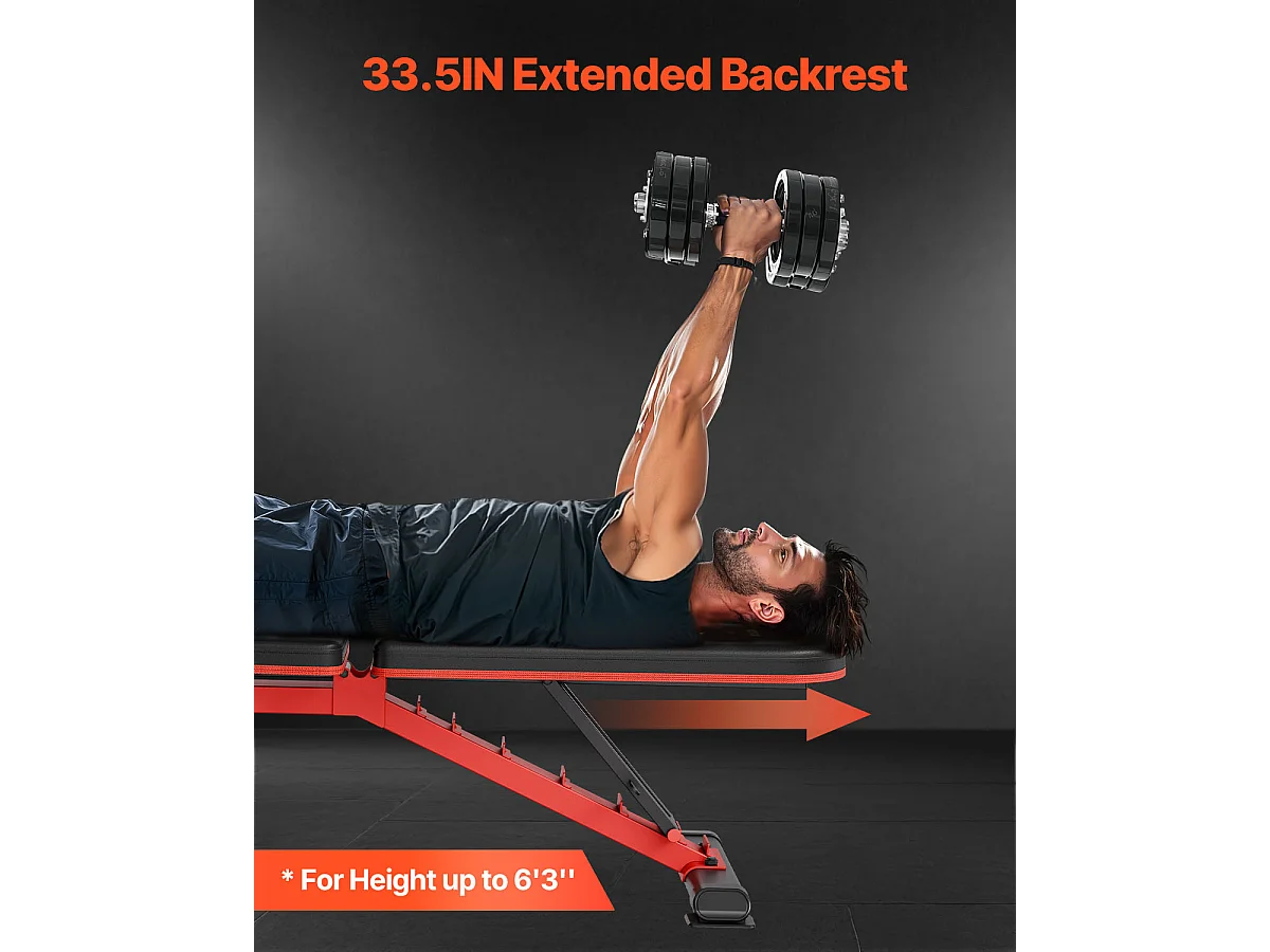 Banc de Musculation, SucceBuy Banc de Musculation pour Abdominaux à Domicile, Réglable et Pliable