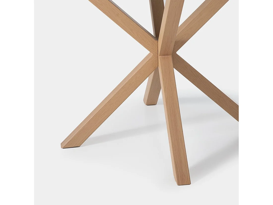 Table fixe en verre verre transparent 110x75 cm-Aras