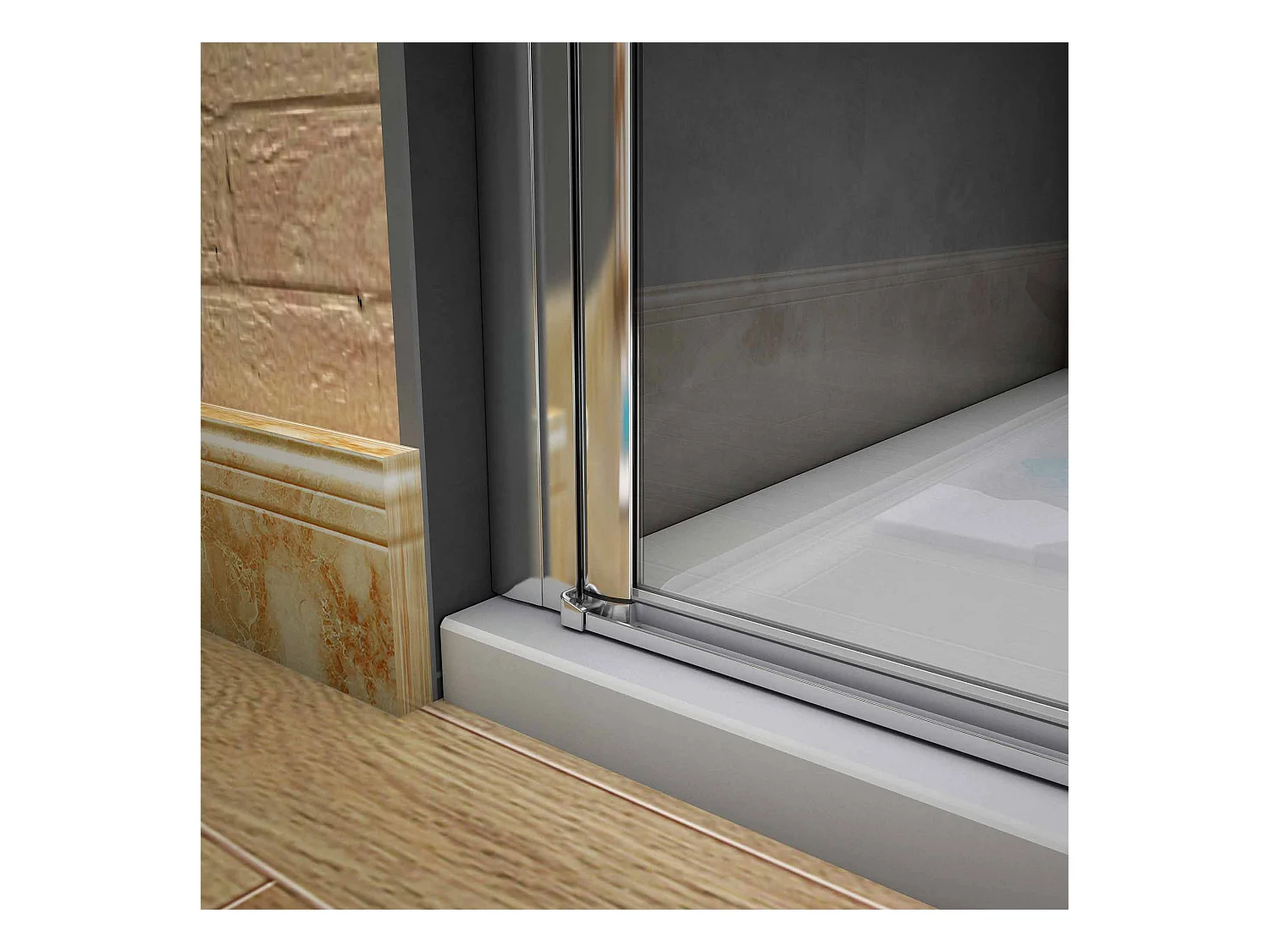 90x185 cm Porta Doccia Per Nicchia Pieghevole-Battente a Libro In Vetro Da 6mm Temperato Trasparente Anticalcare