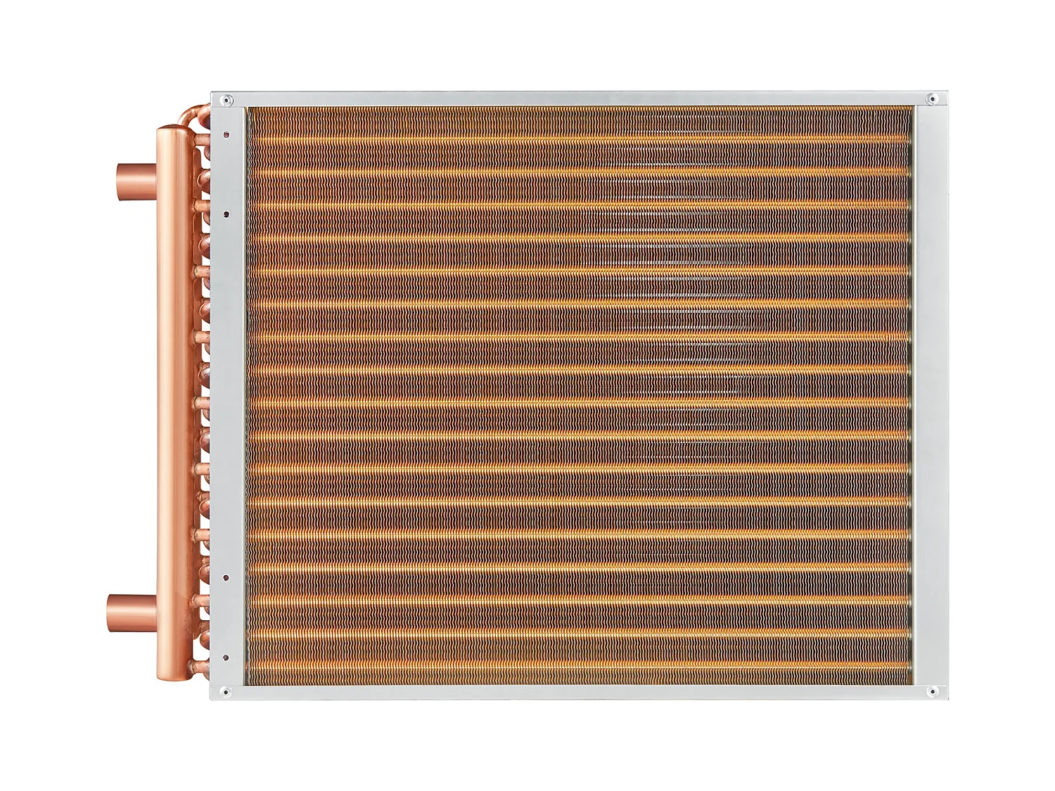 Échangeur de Chaleur Eau-Air SucceBuy 46cm x 51cm, 3 Rangées, Ports 7.6/20.3cm, 242 Ailettes